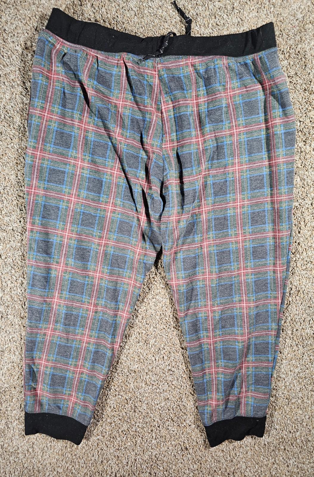 fruit of the loom XL plaid drawstring lounge pants