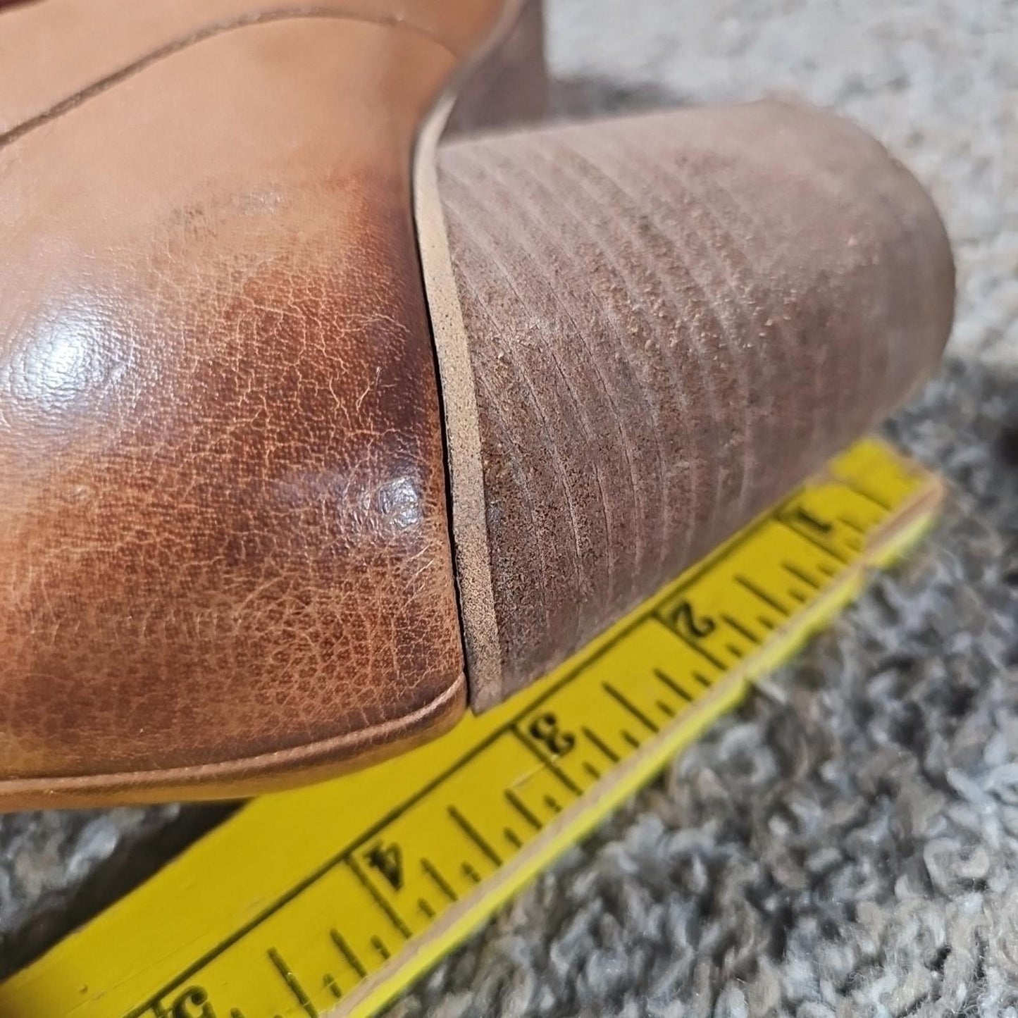 BP RN58665 Genuine Leather 8M Side Zip Wedge Heel Boots