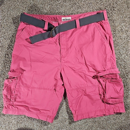 Urban Pipeline 40 Belted Pink Cargo Shorts