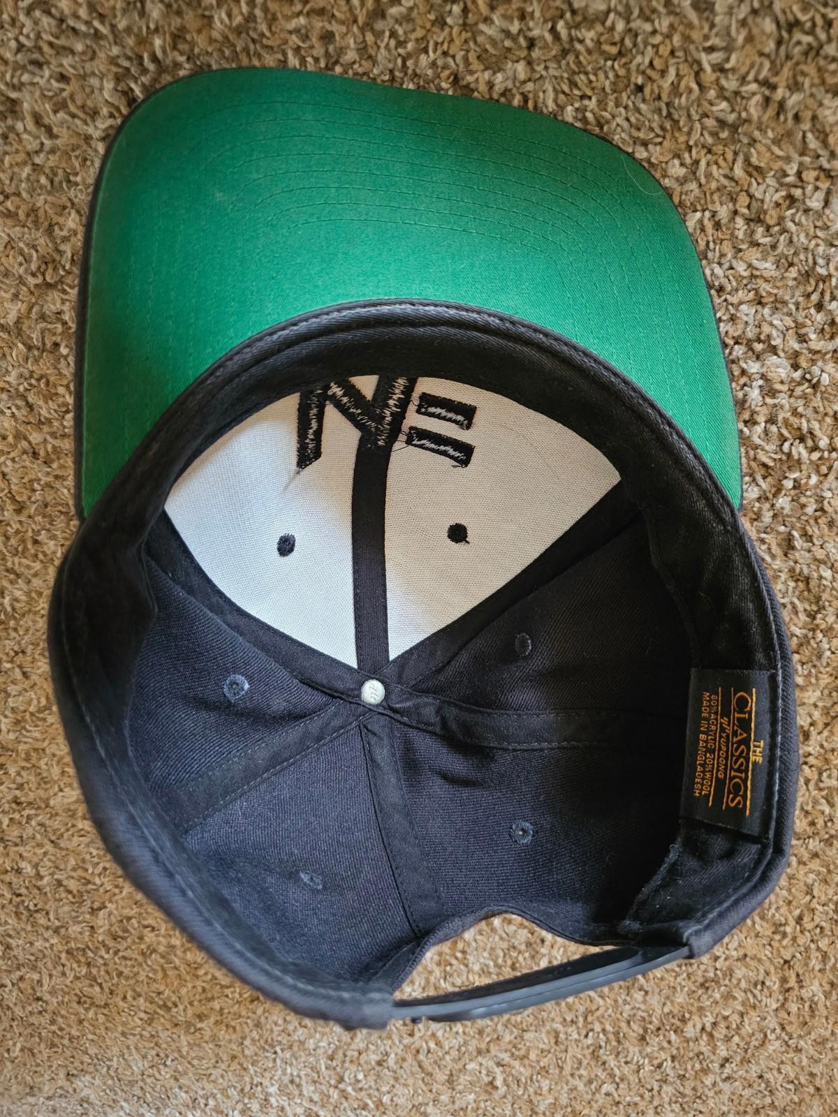 NF Black Snapback Cap Hat The Classics By Yupoong Wool Blend