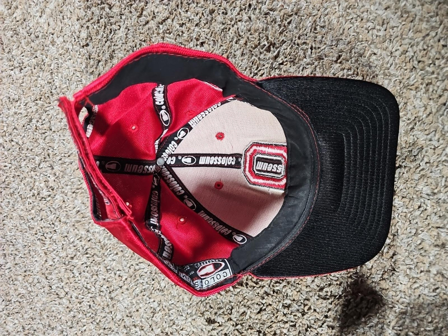 OHIO STATE BUCKEYES Hat Adjustable Strapback Embroidered Red