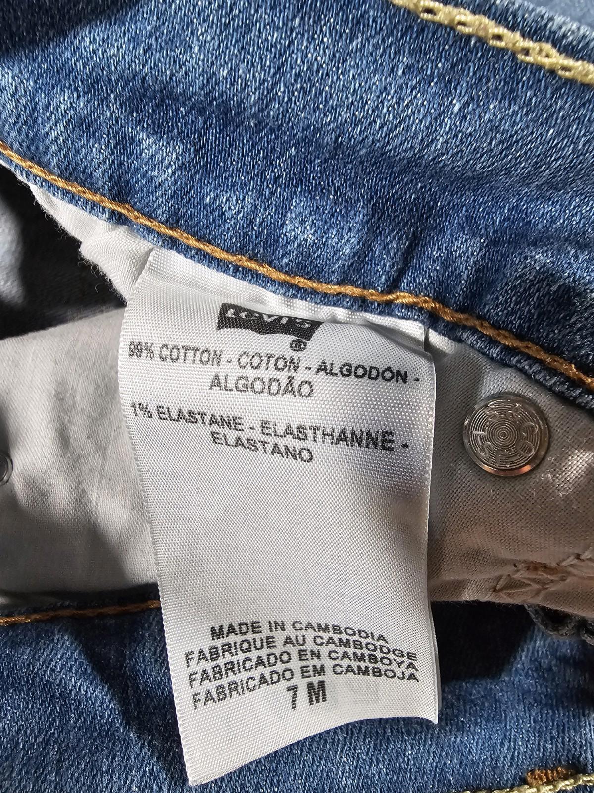 Levis 524 Jeans Womens 7M Too Superlow Skinny Low Rise