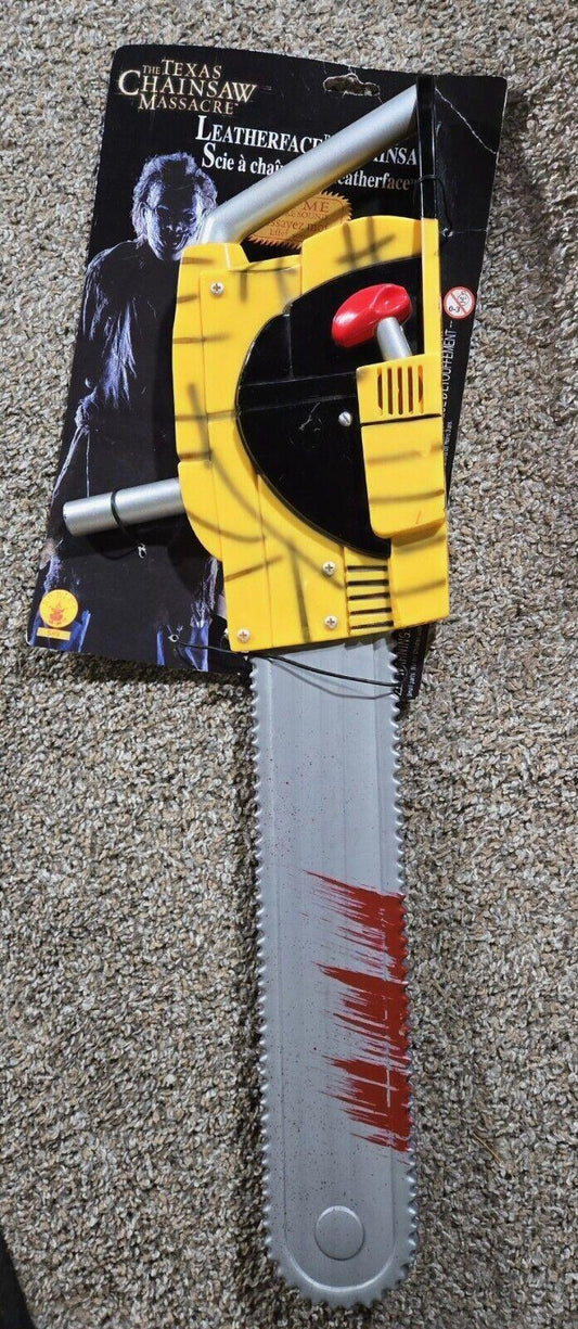 *sound*READ! Texas Chainsaw Massacre Leatherface Chainsaw Rubie's costume