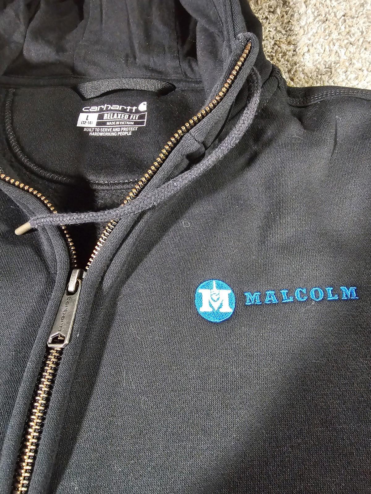 carhartt fullzip hoodie L 12-14 Malcolm Look to the Blue