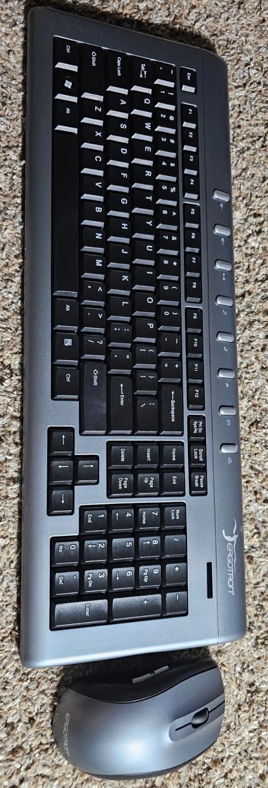 ergotron wireless keyboard and optical mouse Model KB990W