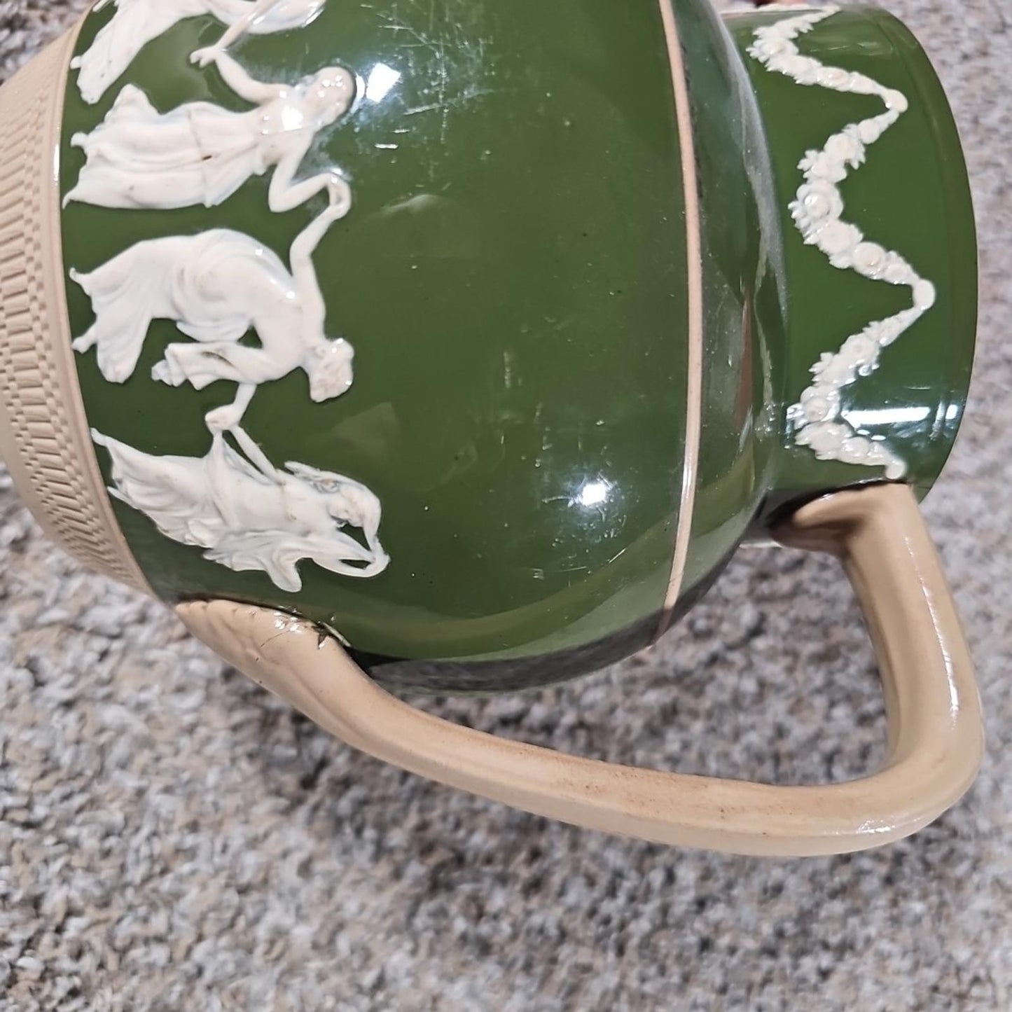 copeland late spode Green Jug Made In England