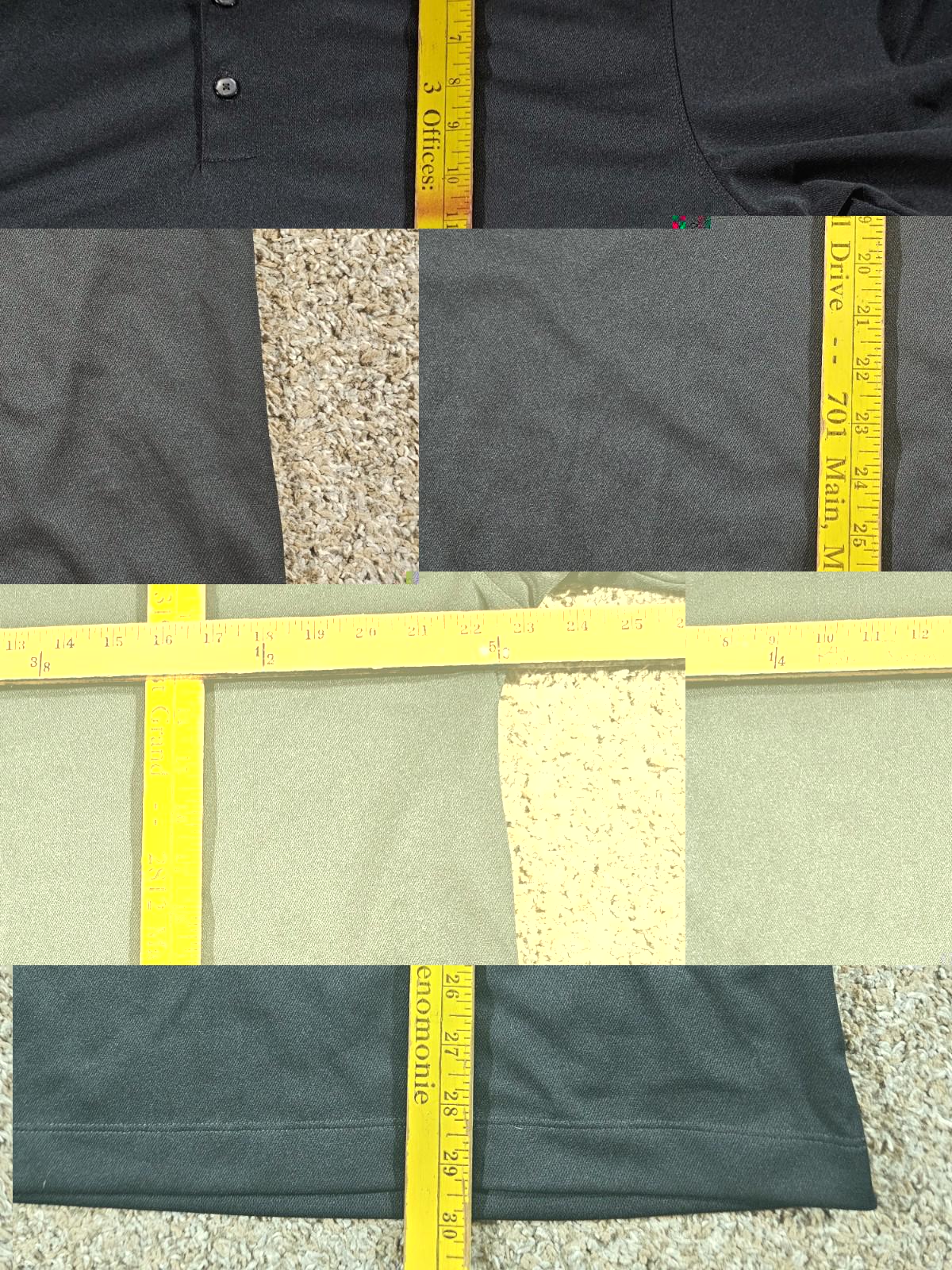 Nike Shirt Mens Large Black Polo Long Sleeve Golf Dri Fit