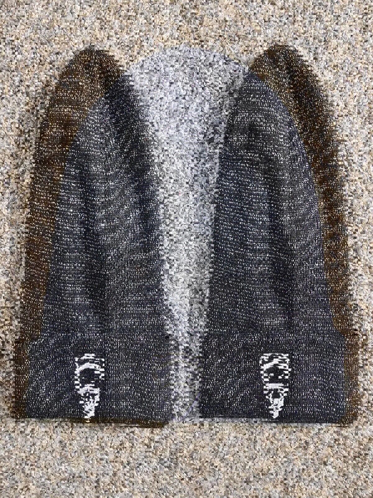 Black Unisex Winter Hat Beanie Wool Blend Unknown Mascot
