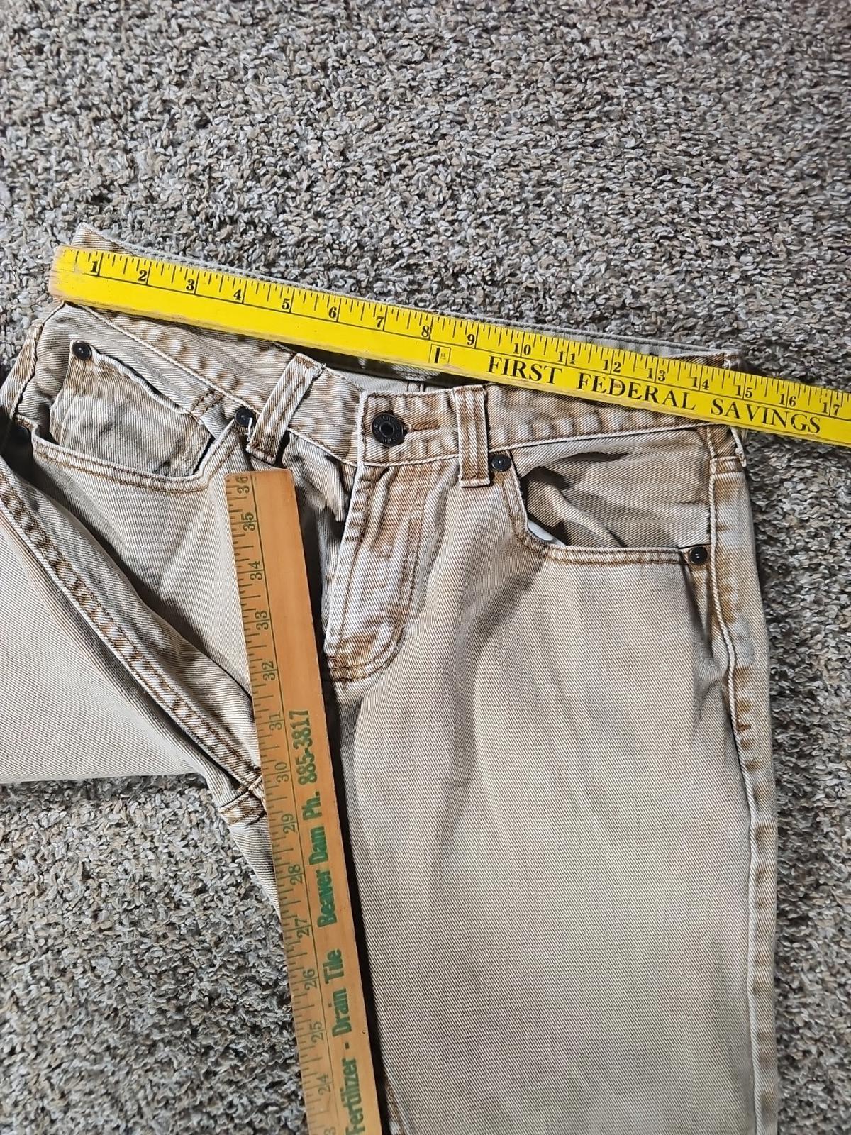 Bullhead Gravels Slim Khaki Washed Jeans Approx 30x30