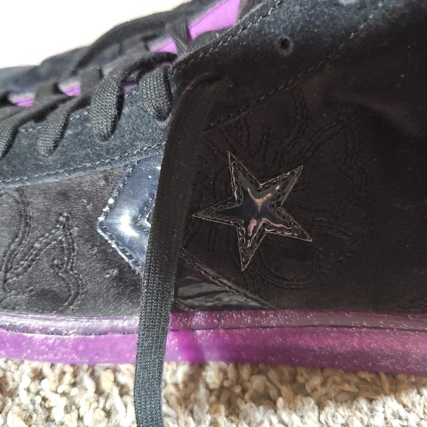 Size 11 - Joe Freshgoods JFG x Converse Pro Leather High Black Purple 170645C
