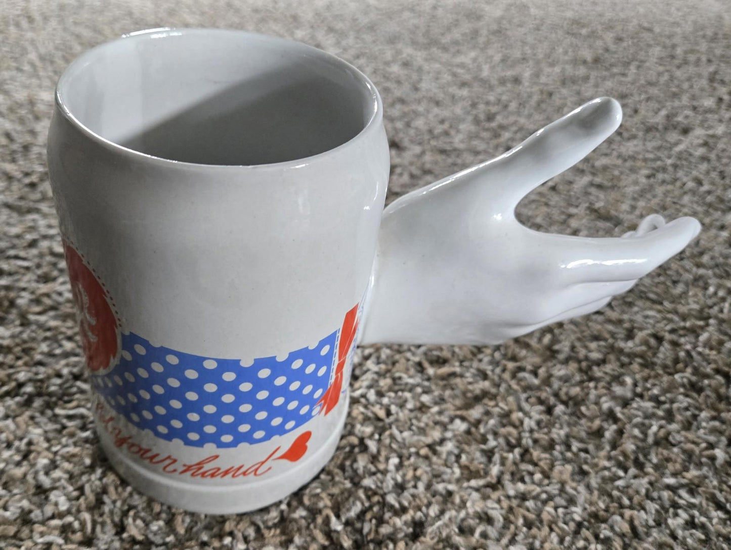 "I Wanna Hold Your Hand" Gerzit Hand Handle Coffee Mug