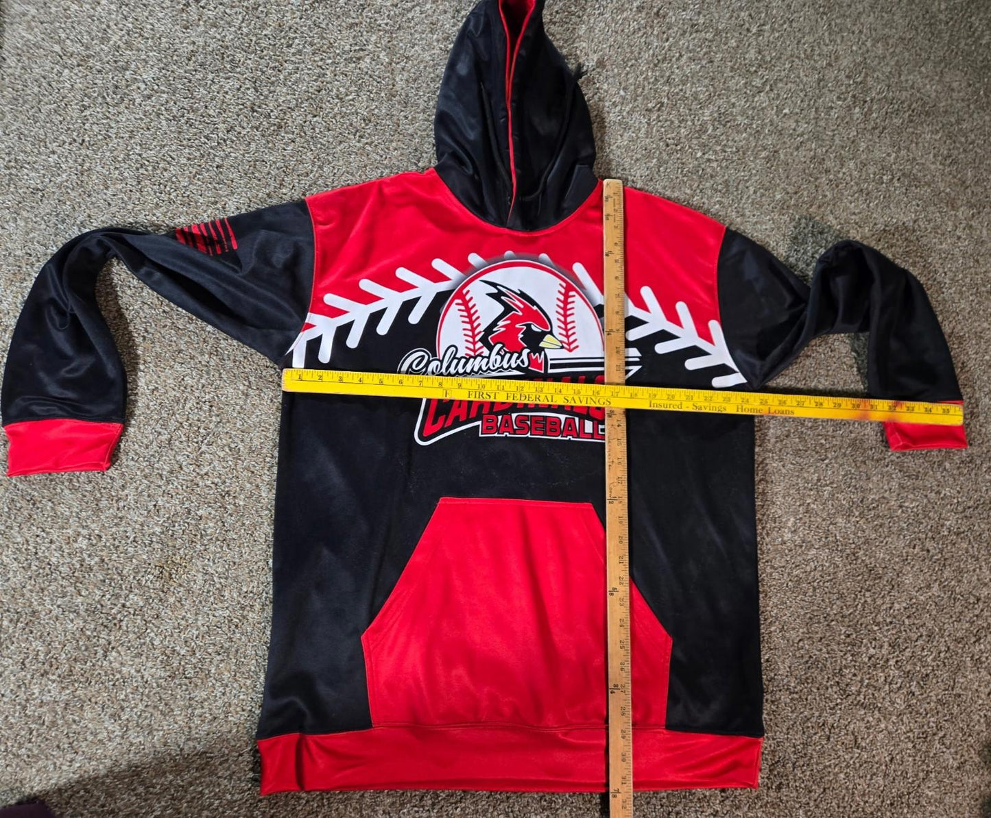 Columbus Cardinals Baseball Hoodie XL