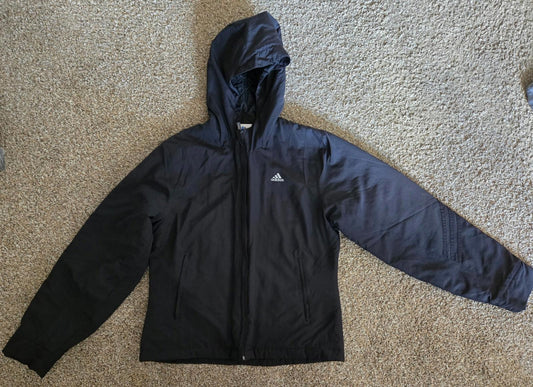 ADIDAS Men’s Black Climawarm Full Zip Hooded Jacket Size M
