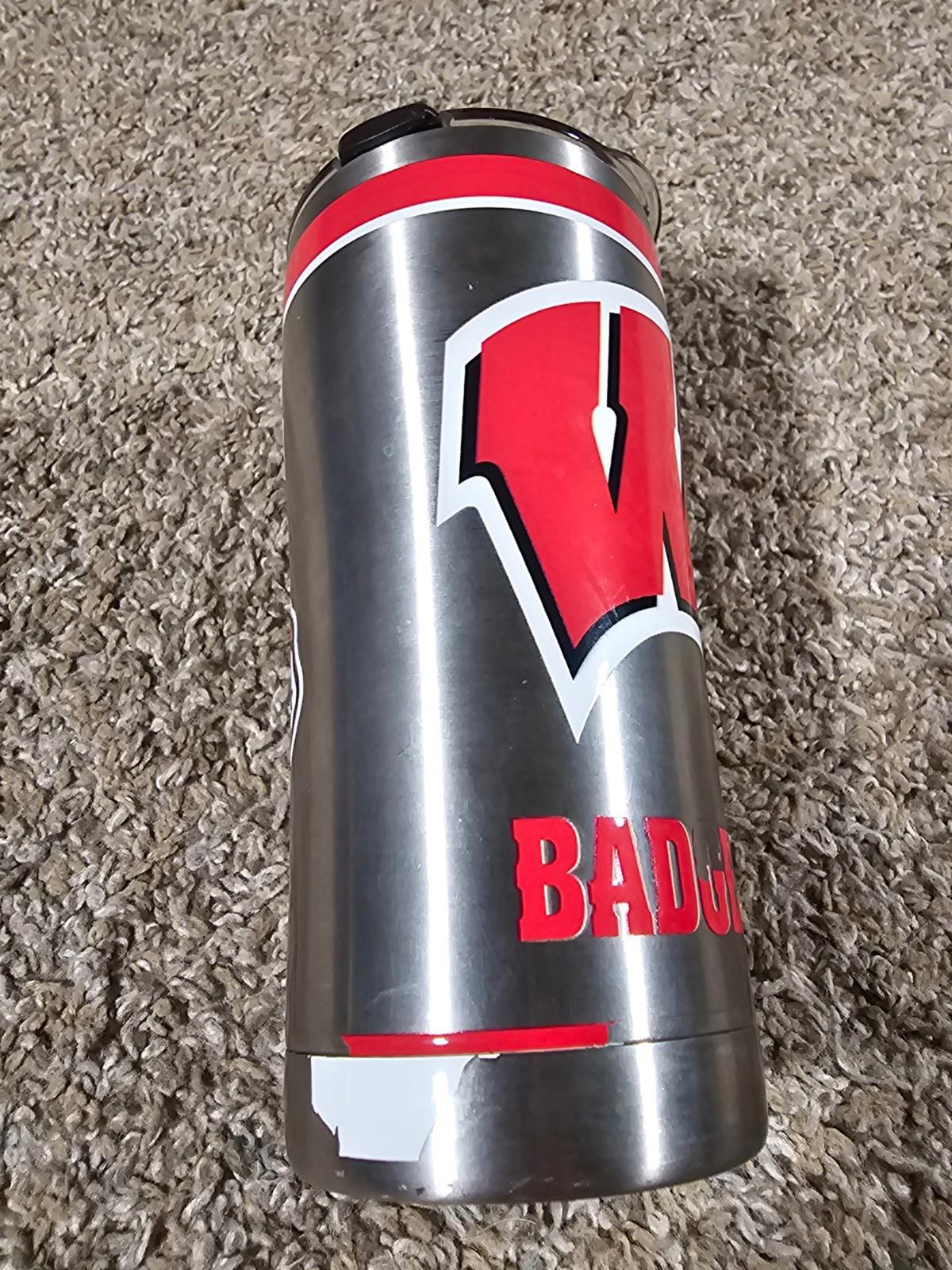 Tervis Wisconsin Badgers Travel Coffe Mug Tumbler Steel W/ Lid FLAKING