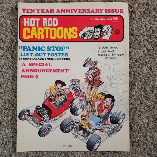 Hot Rod Cartoons Comic Magazine Ten Year Anniversary Issue Nov/Dec. 1974