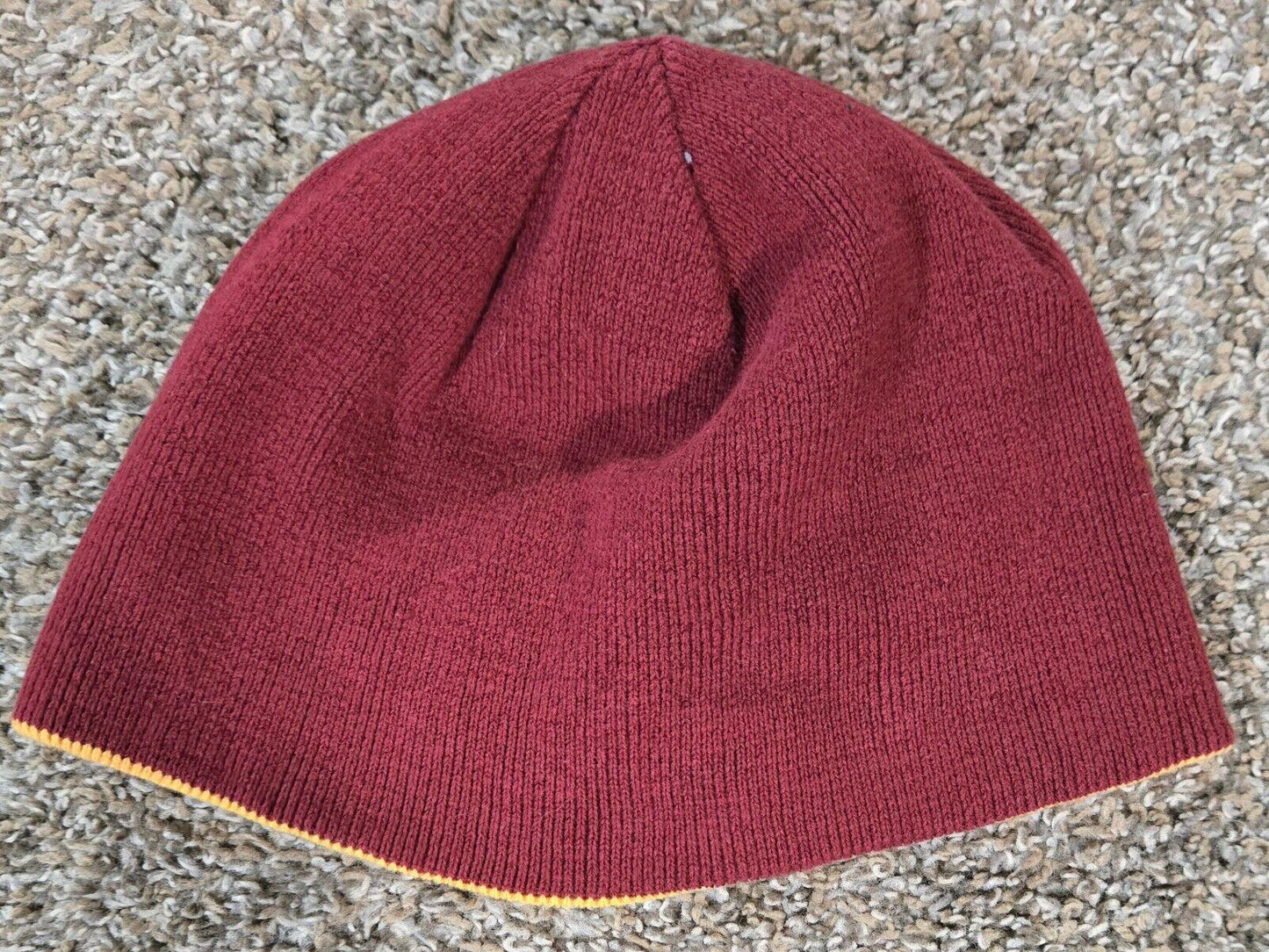 Maroon And Yellow Nike Football Beanie