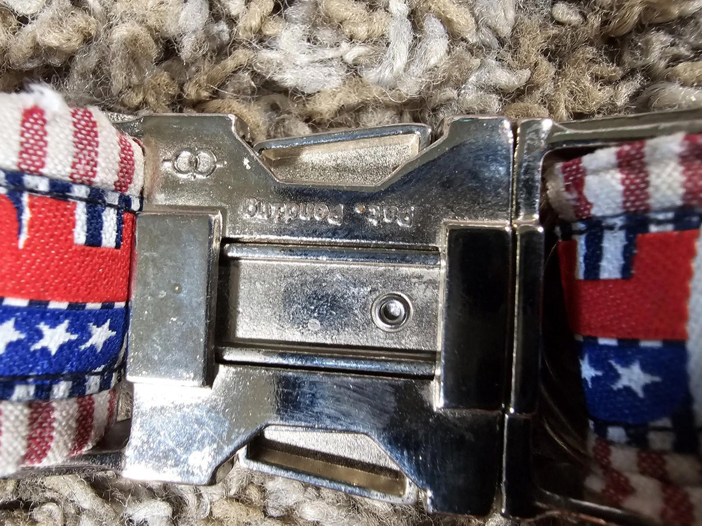 GOP Elephant dog collar Red White Blue Stripe