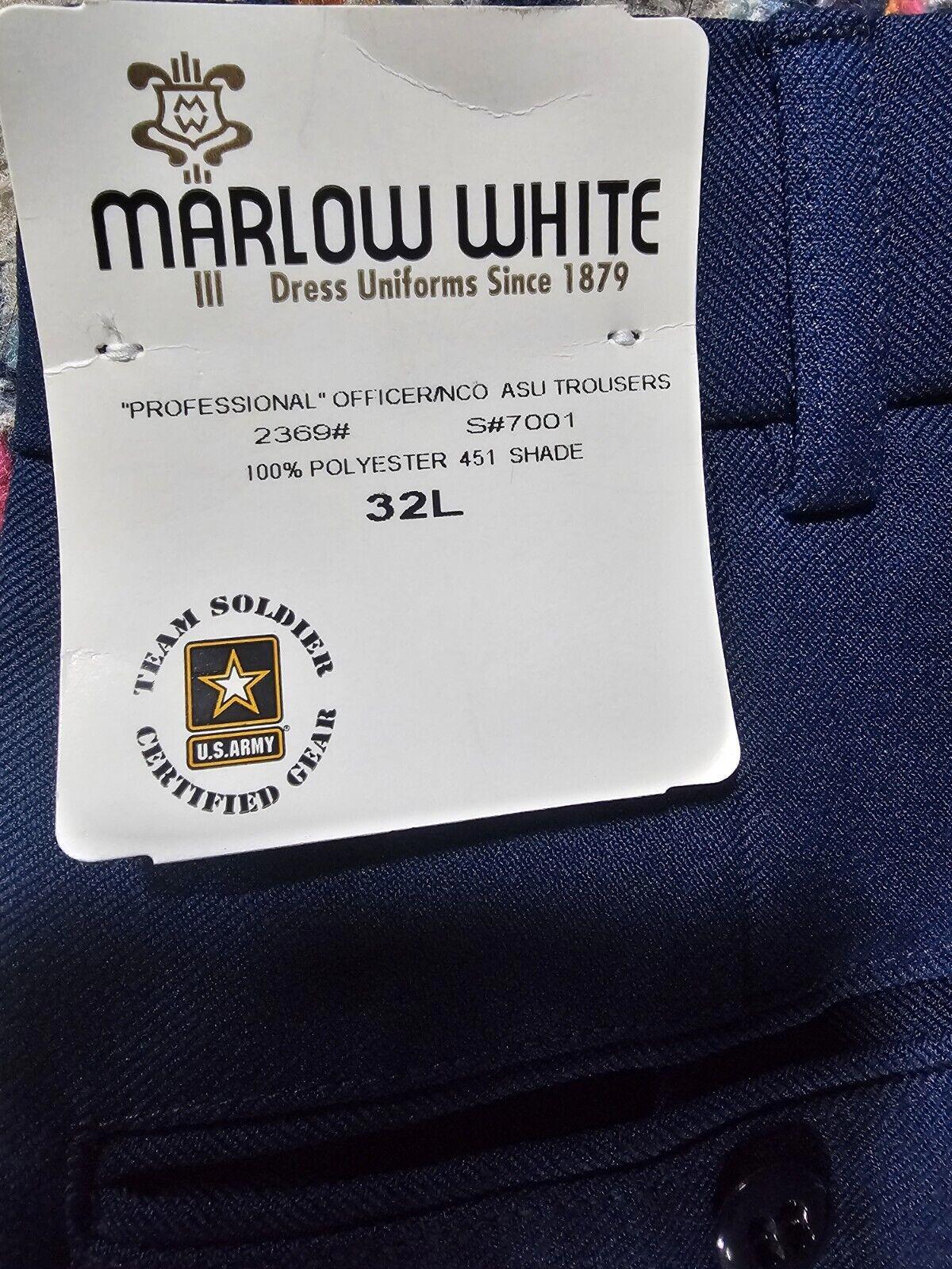 Marlow White 32L Professional Officer/NCO Army Uniform NWT