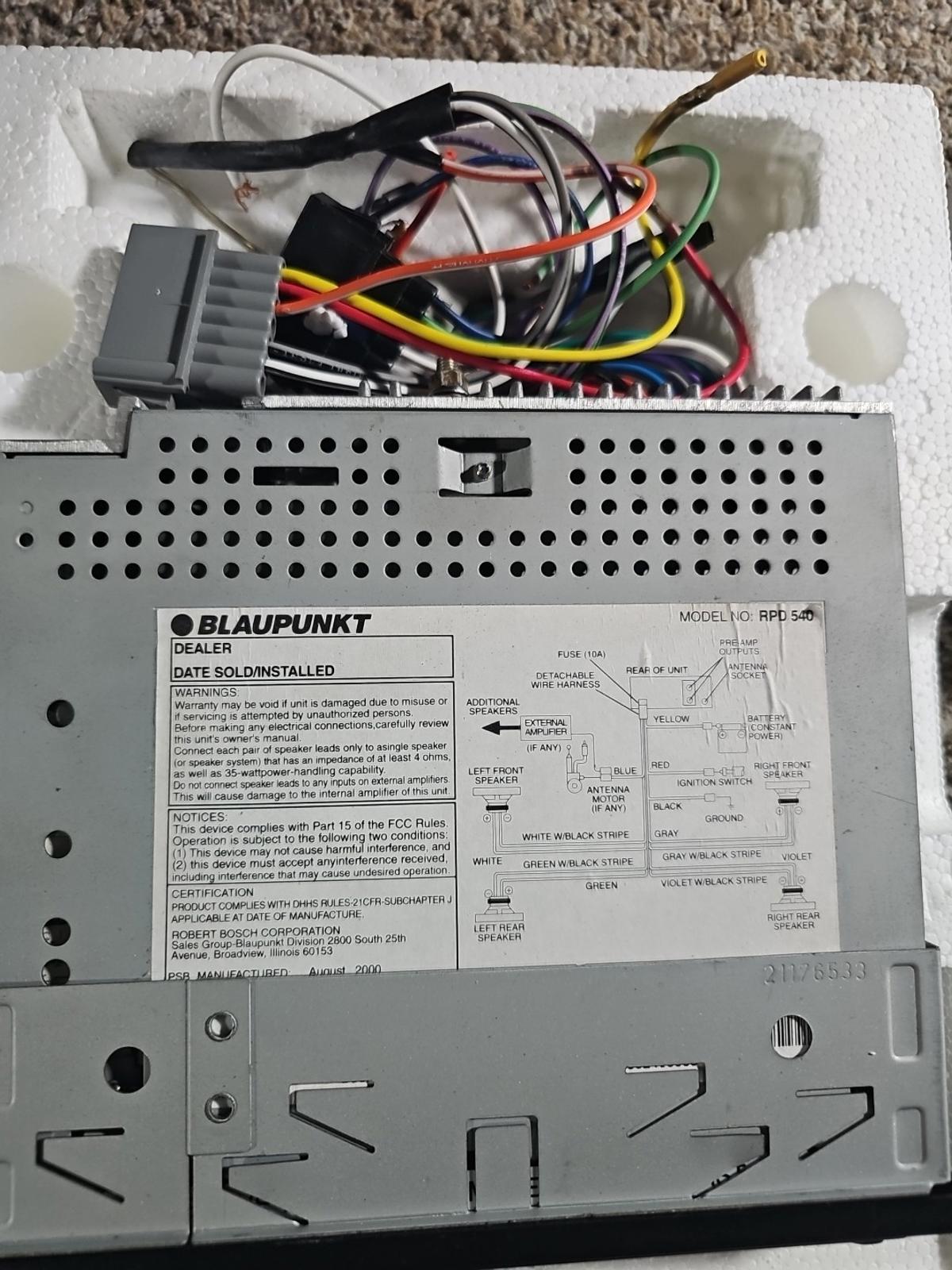 Blaupunkt RPD540 CD Receiver