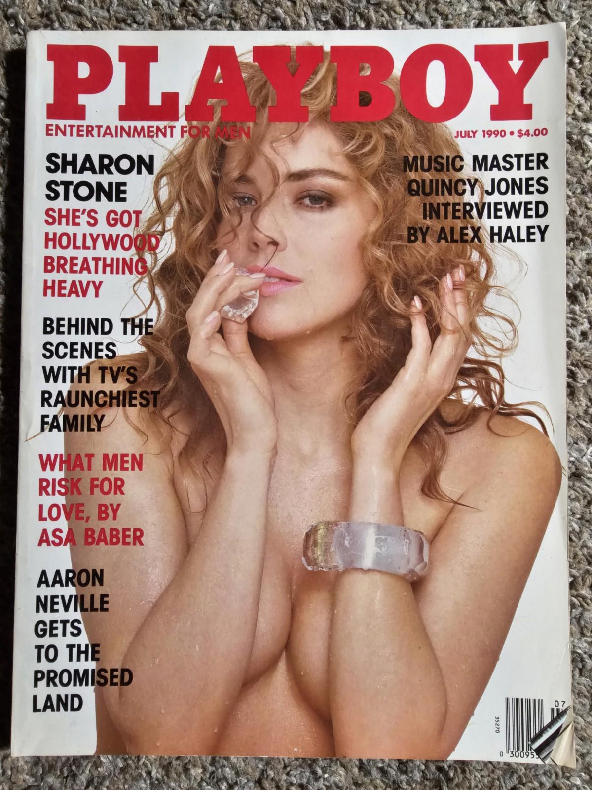 Vintage Playboy July 1990 Sharon Stone Quincy Jones