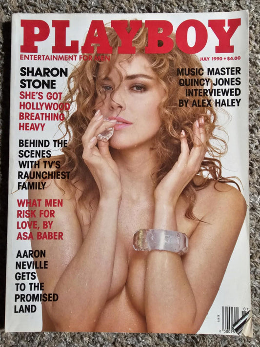 Vintage Playboy July 1990 Sharon Stone Quincy Jones