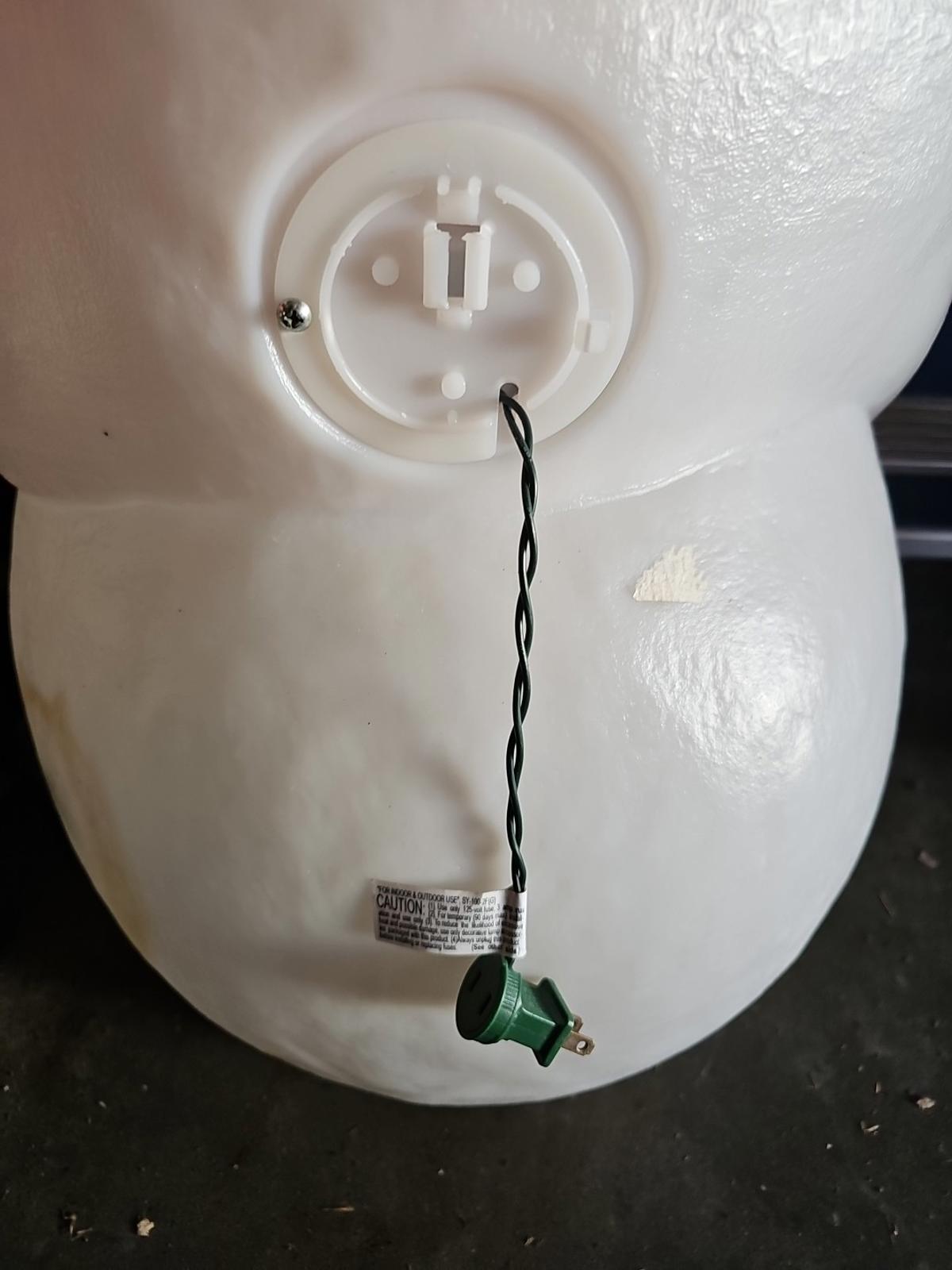 Frosty the Snowman Blow Mold General Foam Plastics Vintage 42" MISSING NOSE