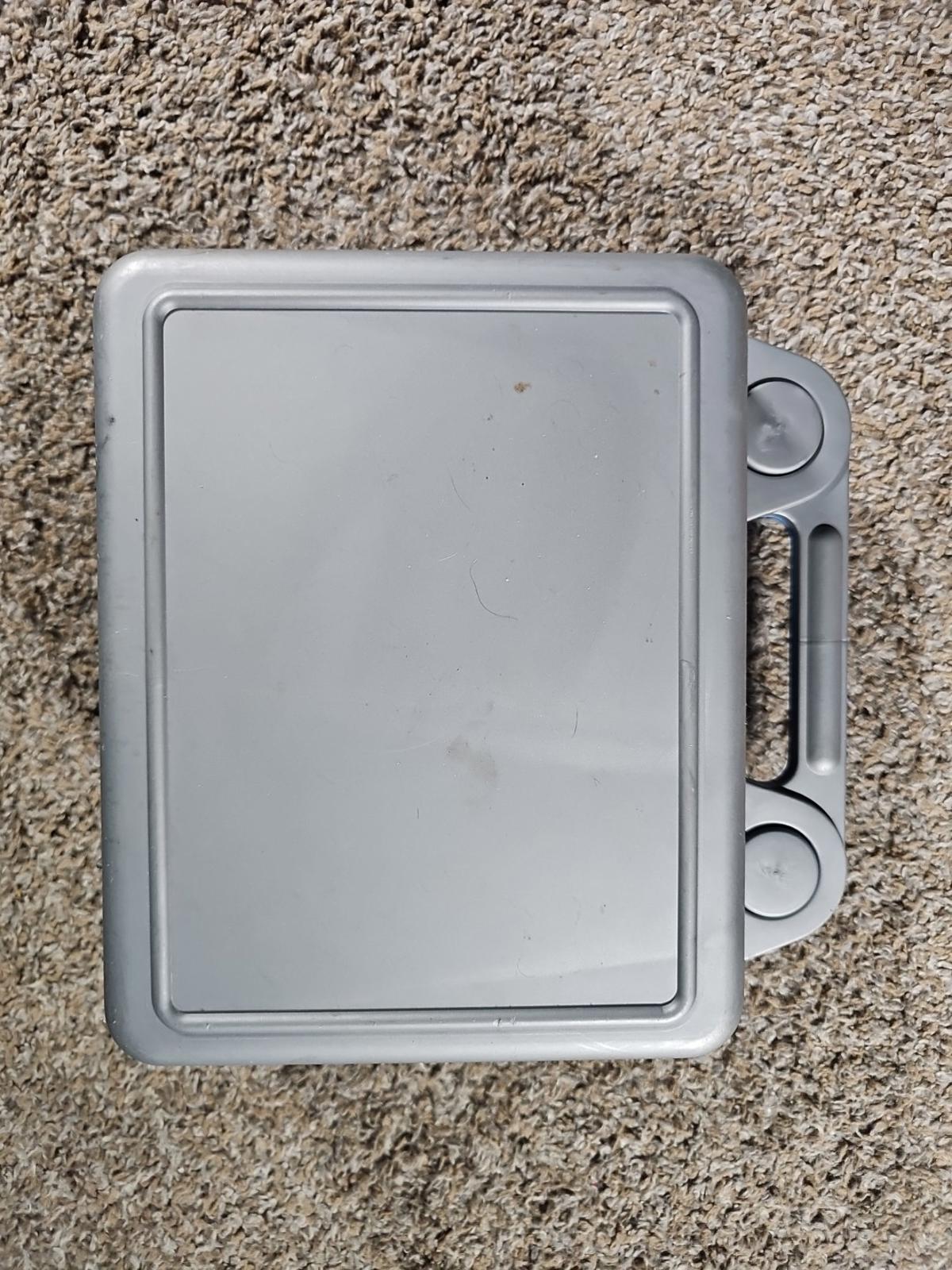 Vtg Locking Igloo Lunch Box Kit Compartments Silver Blue USA Made 1995