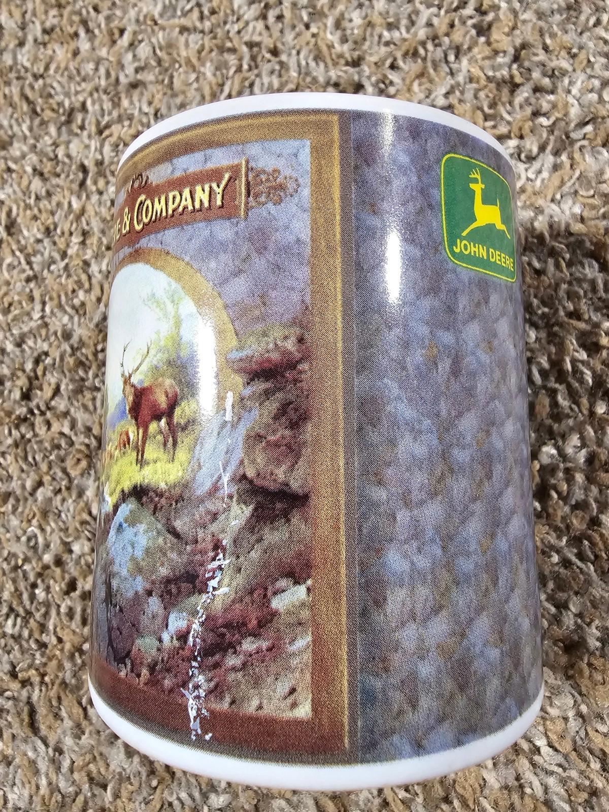 John Deere Coffee Mug/Cup "Deere & Company" 1899 Hunting Scene Gibson