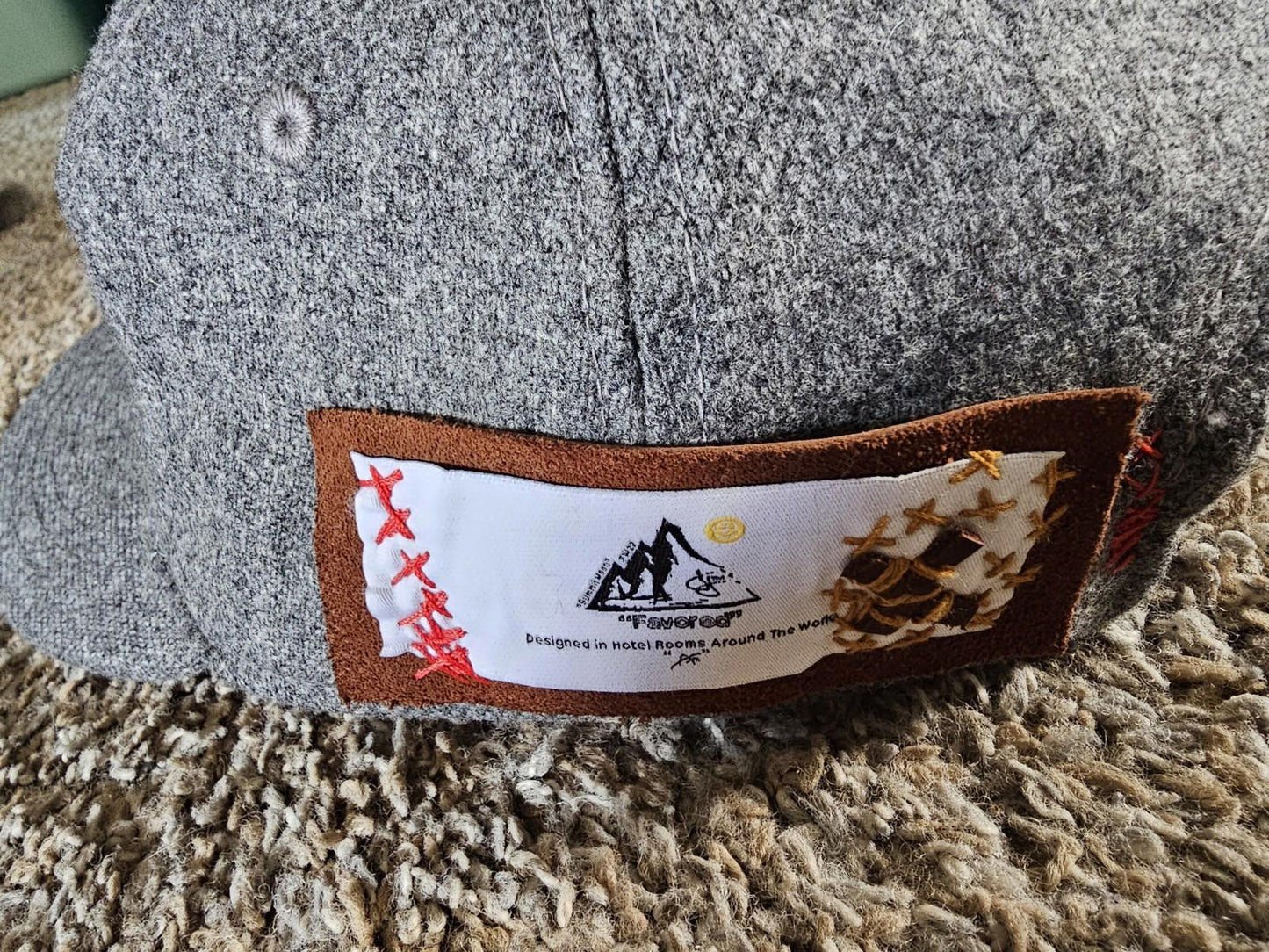Applesmith AX. Collective Leather Strapback 100% Wool Sandlot hat Streetwear USA