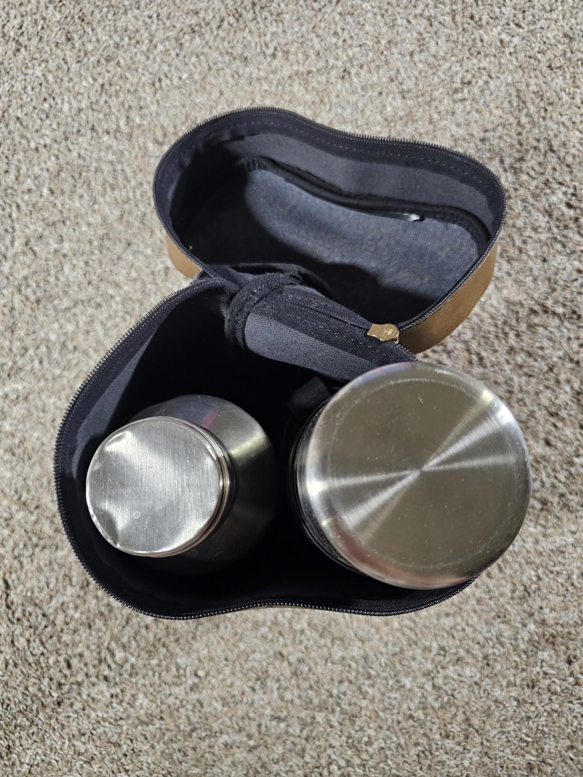 Eddie Bauer Thermos Satchel 2 Metal Containers