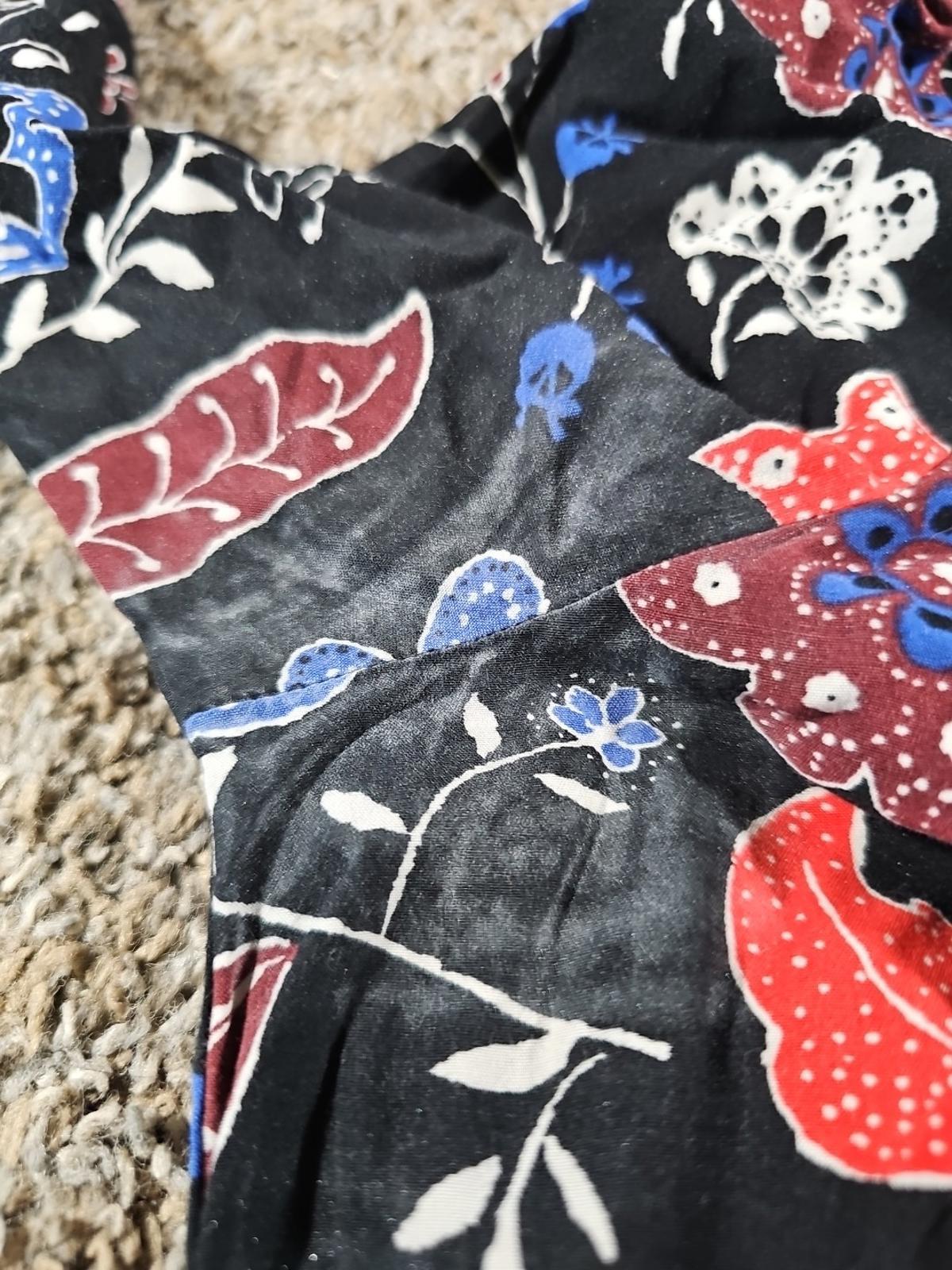 Old Navy Tunic Shirt Dress Black Floral Lightweight Flowy M
