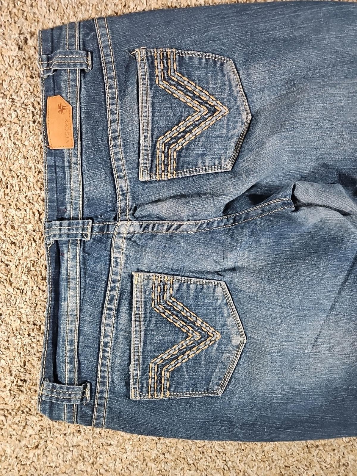 Vigoss Jeans Mid Rise Capri Cuffed Women's Juniors Size 11