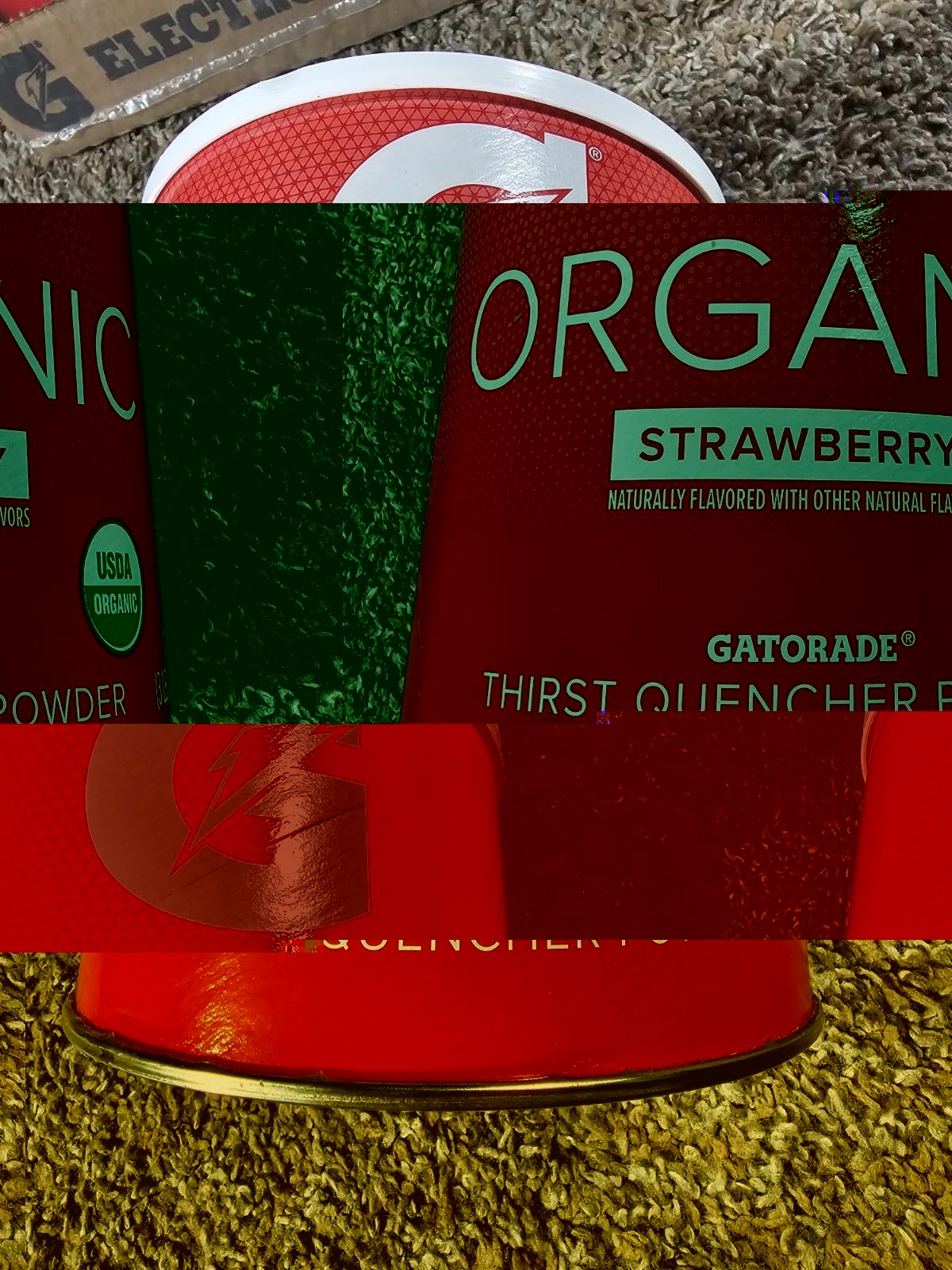 Gatorade G ESSNTL Organic Powder, Strawberry, 50.9oz Canister 3 Pack NEW SEALED