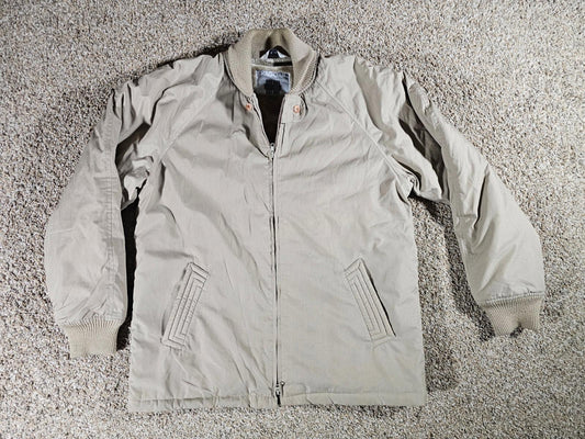 Haggar Full-Zip Camden Jacket Mens Medium Faux Fur Lining