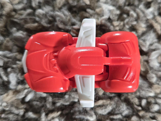 Kinder Joy Egg Toy Hot Rod Red And White Car.