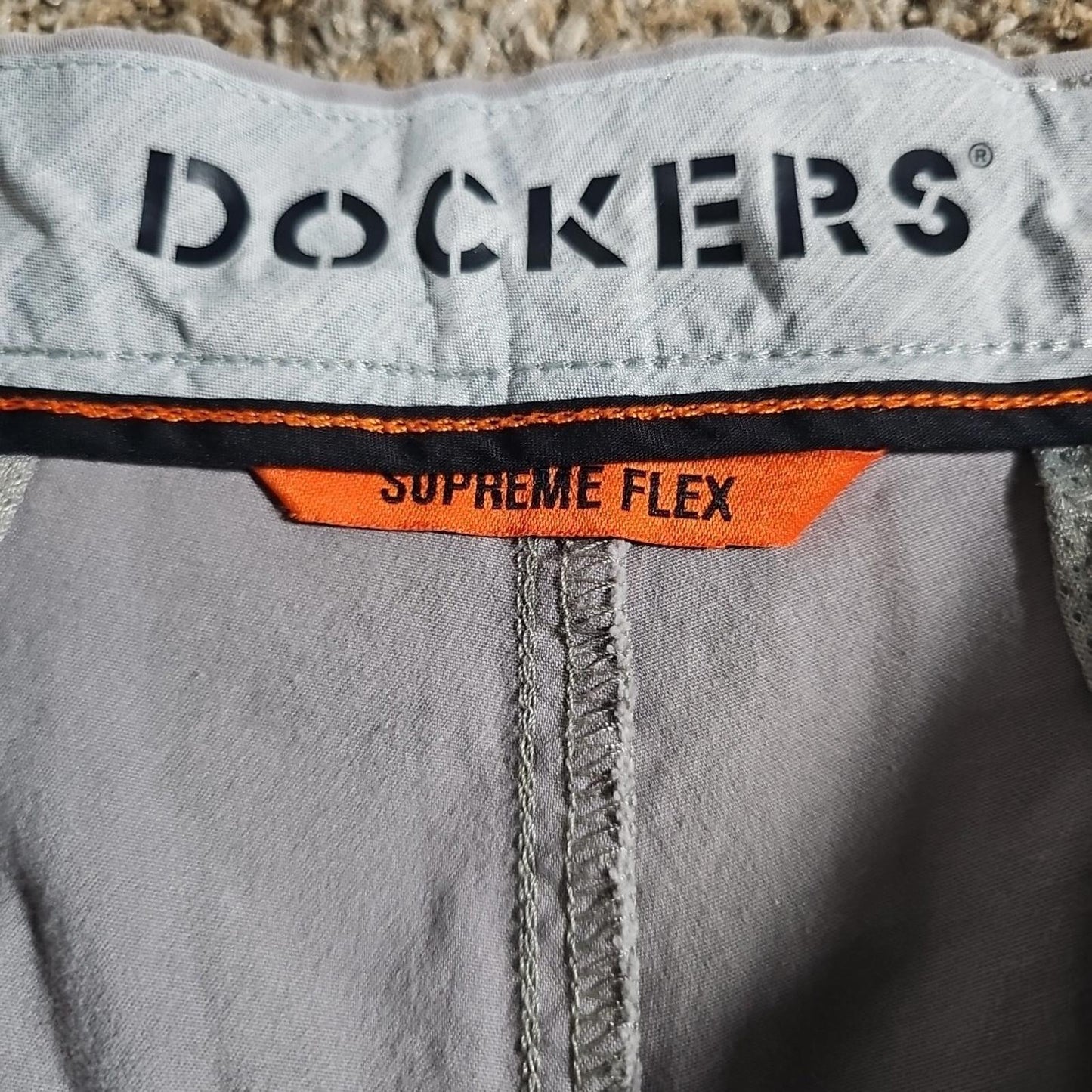 Dockers Supreme Flex Ultimate Short Sz 38 Gray Shorts Stain