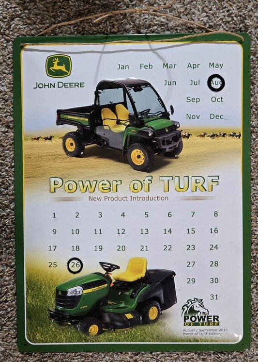 2010 John Deere Power Of Turf Metal  Calendar