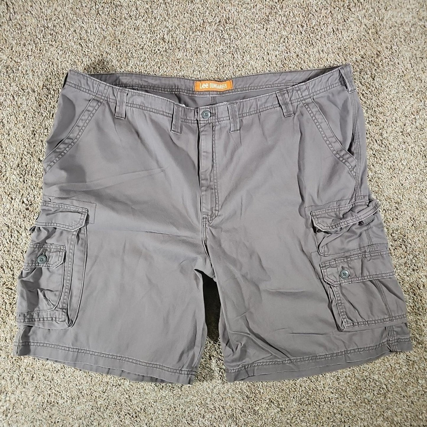 Lee Dungarees Cargo Shorts Sz 50 Gray Utility Grunge