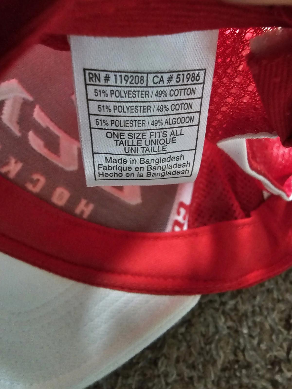 CCM Hockey Snapback Red White Hat