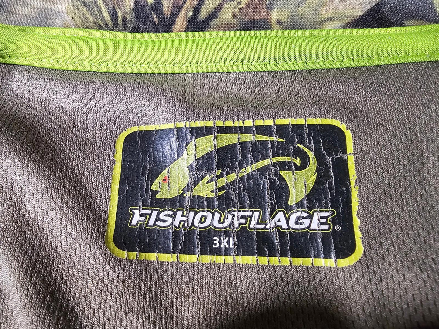 Men's Fishouflage 3XL Camo/Bass Riptide Shirt UPF 40+