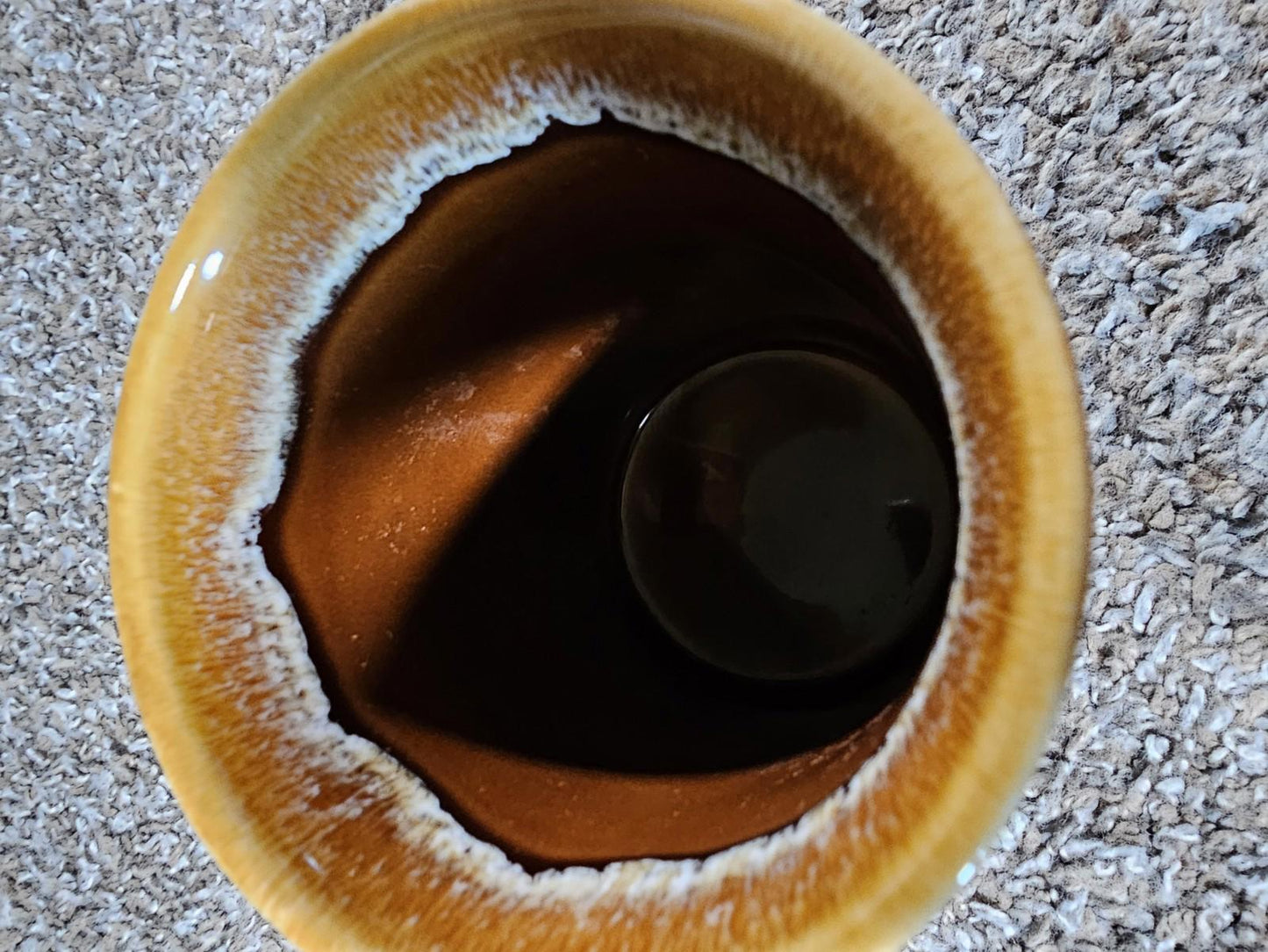 Anna Maria Island FL Pottery Coffee Mug Cup Drip Glaze Teal Palm Trees