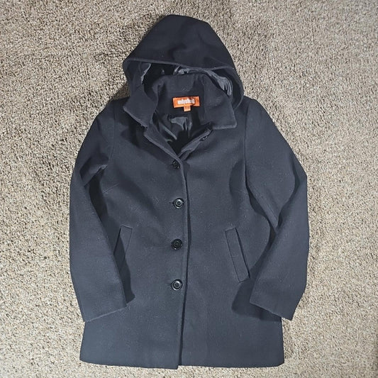 Unlisted Sz M Black Hooded Peacoat