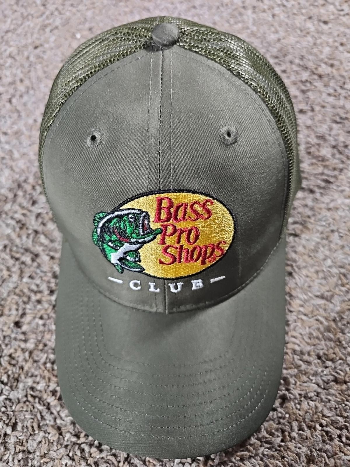 Bass Pro Shops CLUB Olive Green Mesh Trucker Snapback Hat