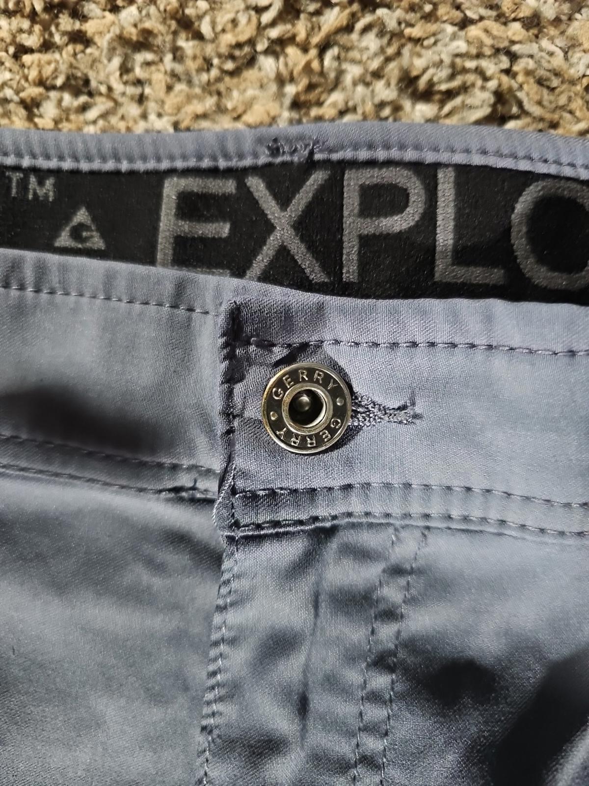 Gerry 38x32 Outdoor Hiking Pants Blue Gray Small Burn