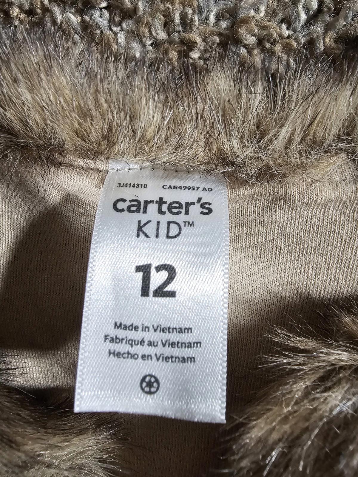 Carter's Kid 12 Faux Fur Vest NWT