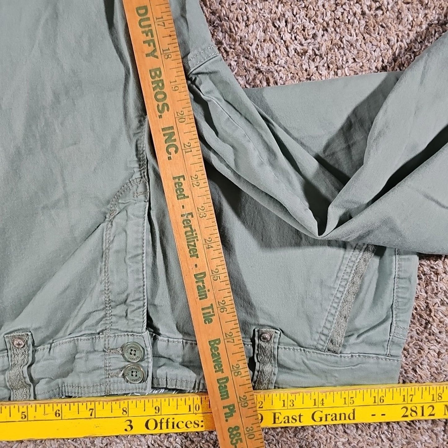 Gloria Vanderbilt Sz 8 Green Capris