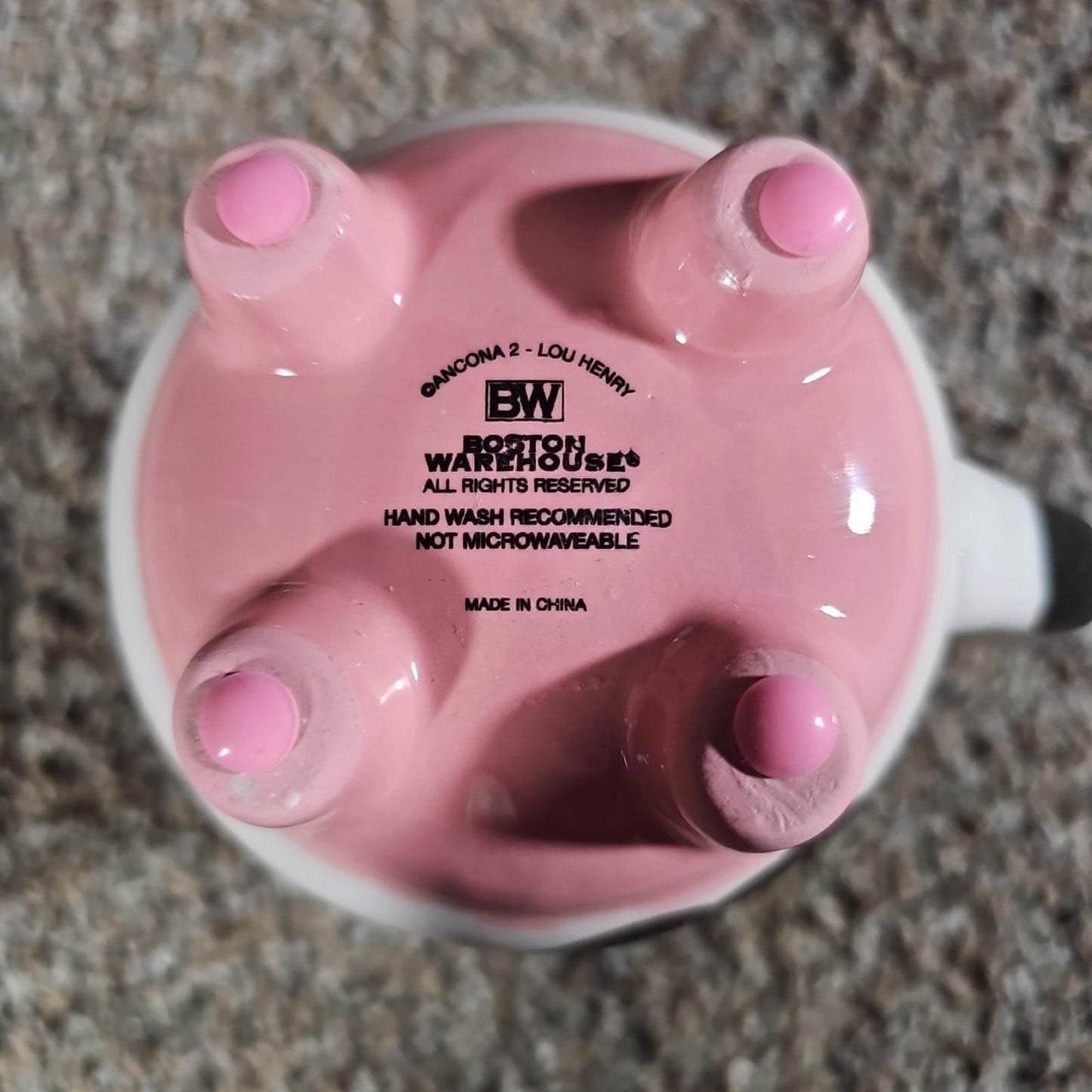 Boston Warehouse Ancona 2 - Lou Henry Udderly Cow Ceramic Coffee Tea Mug Nonslip