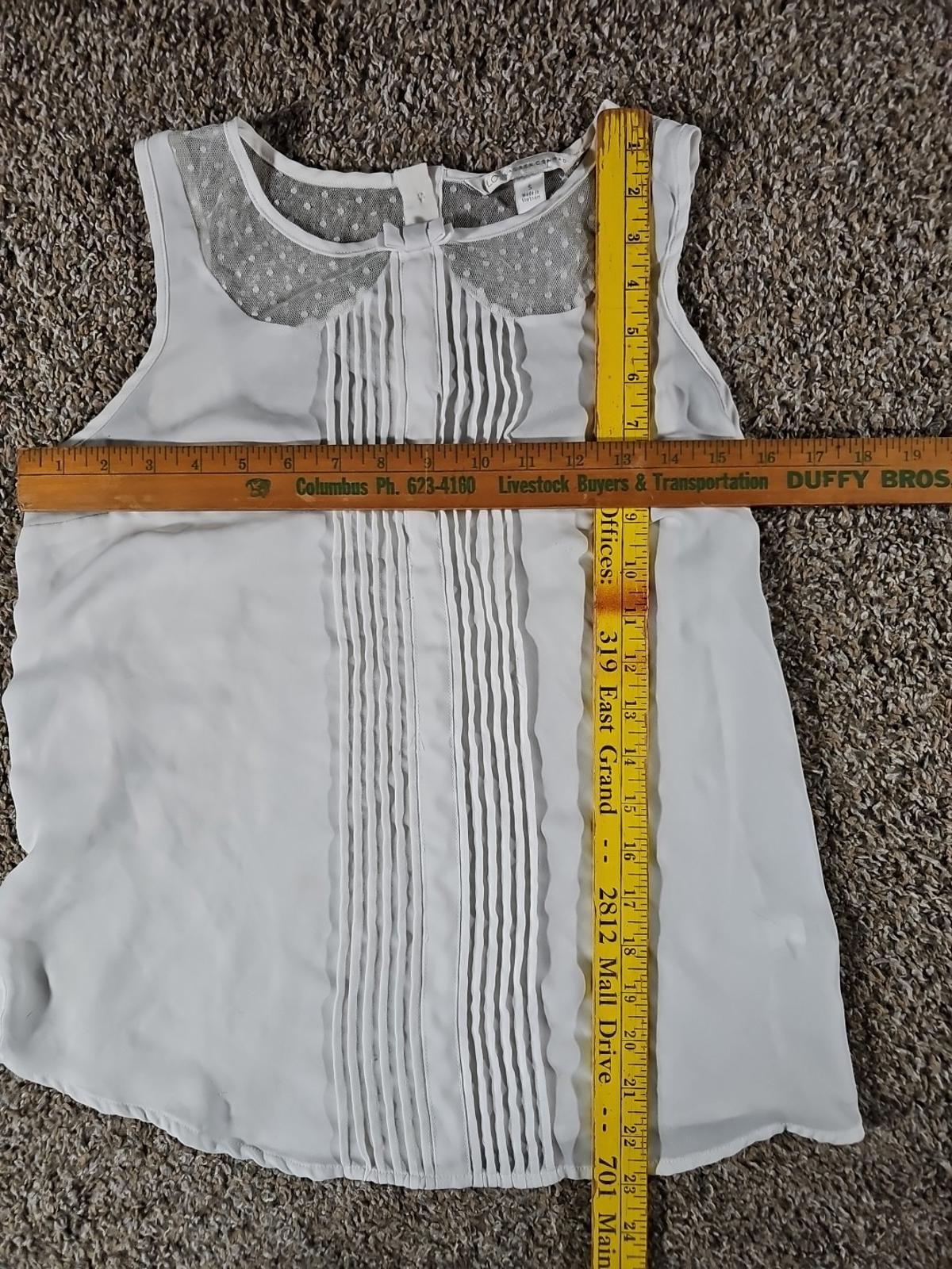 LC Lauren Conrad Sleeveless S Tank White