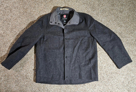 Victorinox wool jacket shirt open arm pits Medium