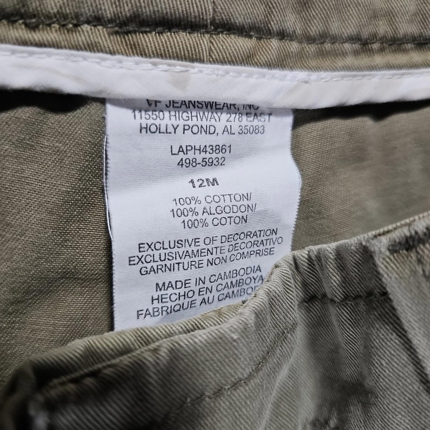 Lee 12M Cargo Capris